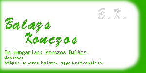 balazs konczos business card