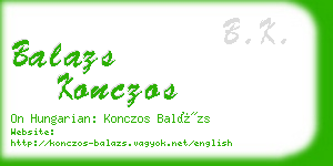 balazs konczos business card